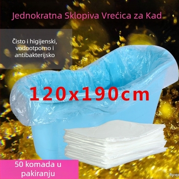 50 komada sklopivog filma za kupanje i poklop za drvenu kadu duljine 1,4 m