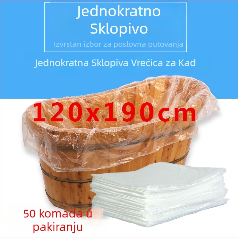 50 komada sklopivog filma za kupanje i poklop za drvenu kadu duljine 1,4 m
