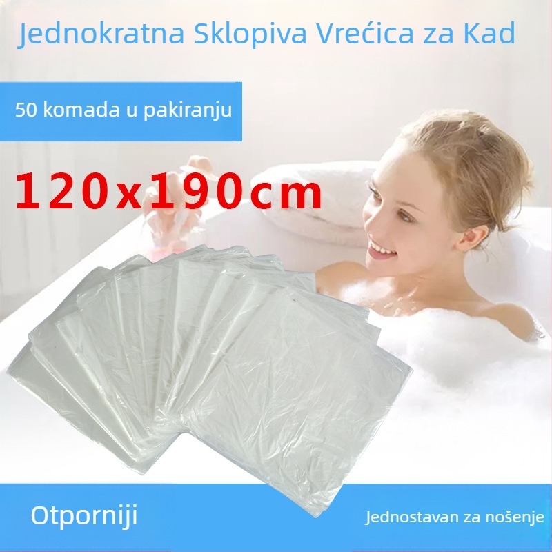 50 komada sklopivog filma za kupanje i poklop za drvenu kadu duljine 1,4 m