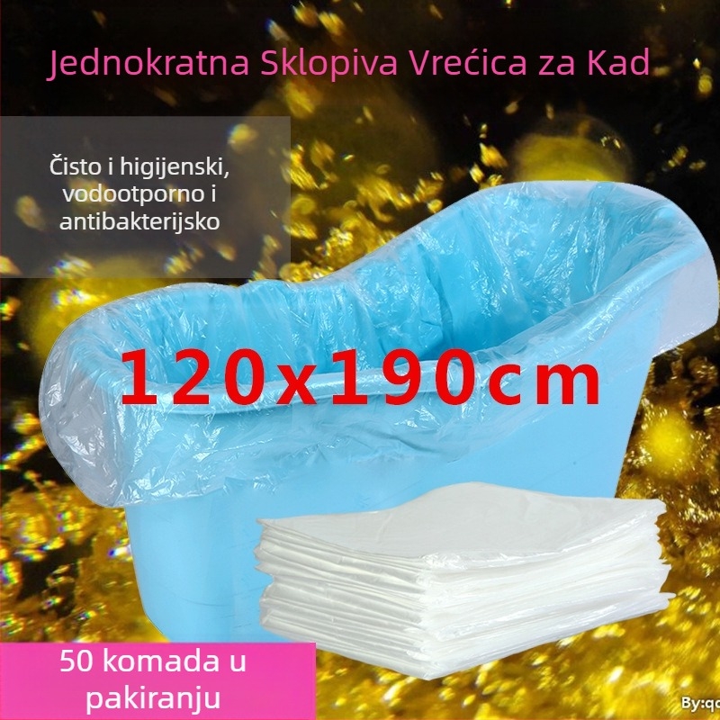 50 komada sklopivog filma za kupanje i poklop za drvenu kadu duljine 1,4 m
