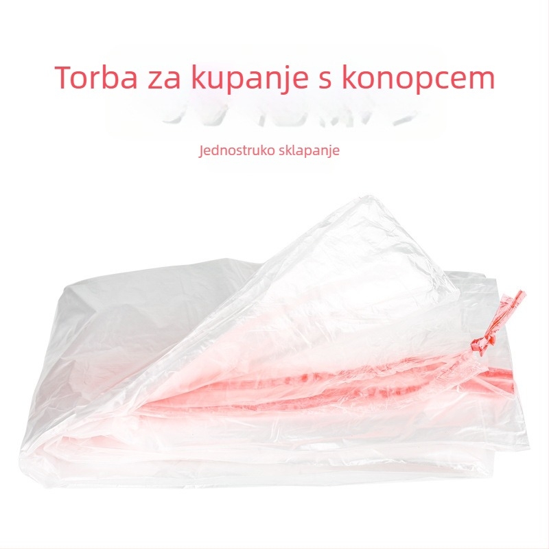 Jednokratna vrećica za kadu s užetom i plastičnim pokrovom