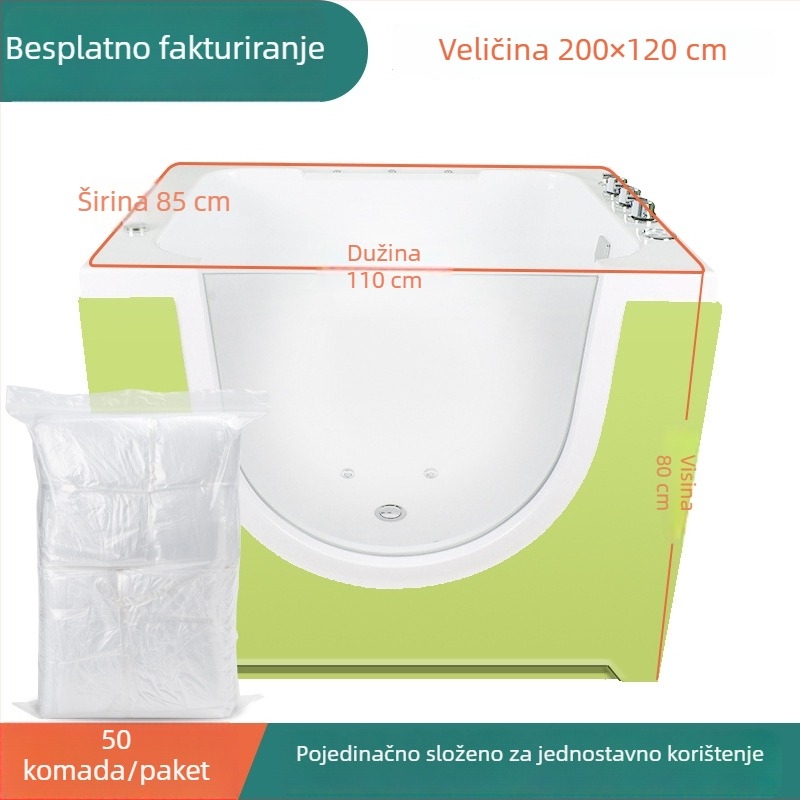 Jednokratna debela plastična vrećica za kupanje beba u dječjem bazenu