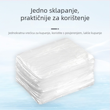 Debela jednokratna vrećica za kupanje za kružnu kadu, sklopiva plastična poklopac, dodatno debela