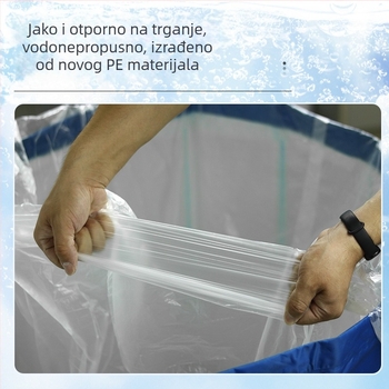 Debela jednokratna vrećica za kupanje za kružnu kadu, sklopiva plastična poklopac, dodatno debela