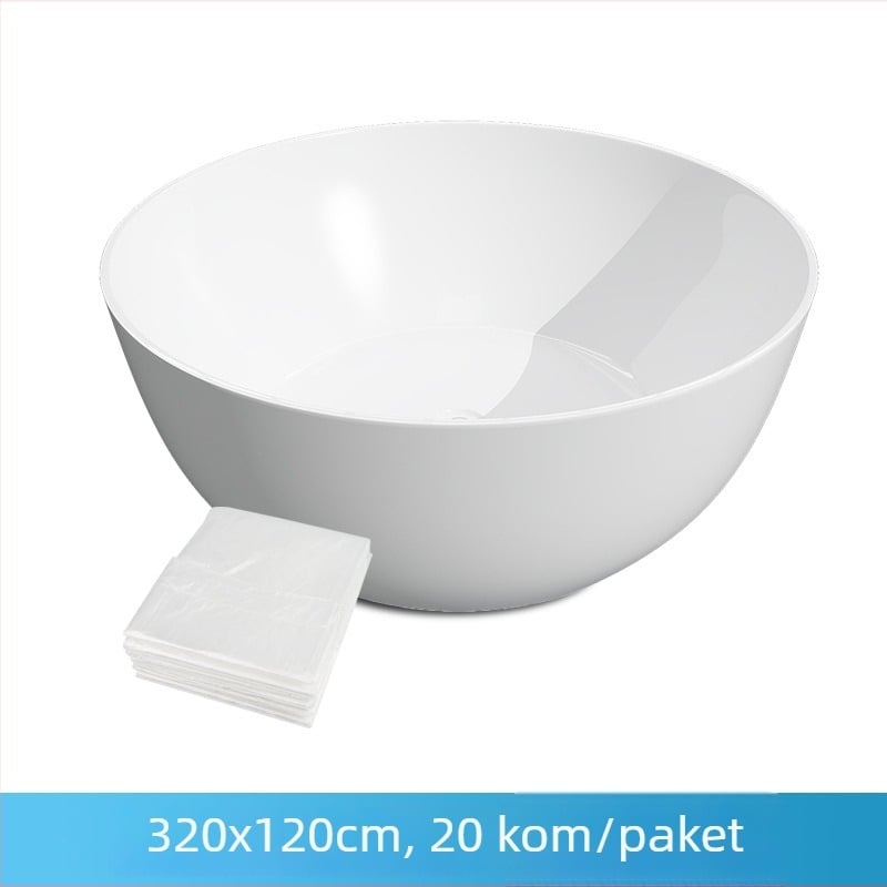Jednokratni liner za kadu, kružnog oblika, za dvoje, debeli, veličine od velike do XXL