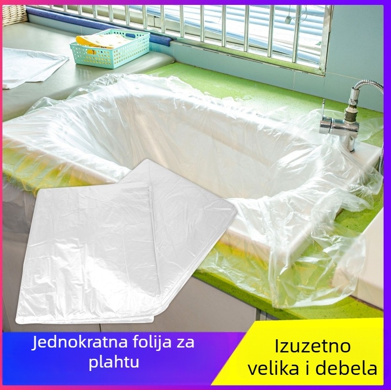 Jednokratni plastični film za kupanje bebe, 130×160 cm