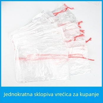 Jednokratna sklopiva vrećica za kupanje s užetom, za kadu od plastike ili drvene kade, velike veličine, 20 komada