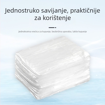 Debeli kružni kantu za kupanje s jednokratnom vrećom za kupanje, kružna plastična zaštitna vrećica, dječji sklopivi kadu za kupanje