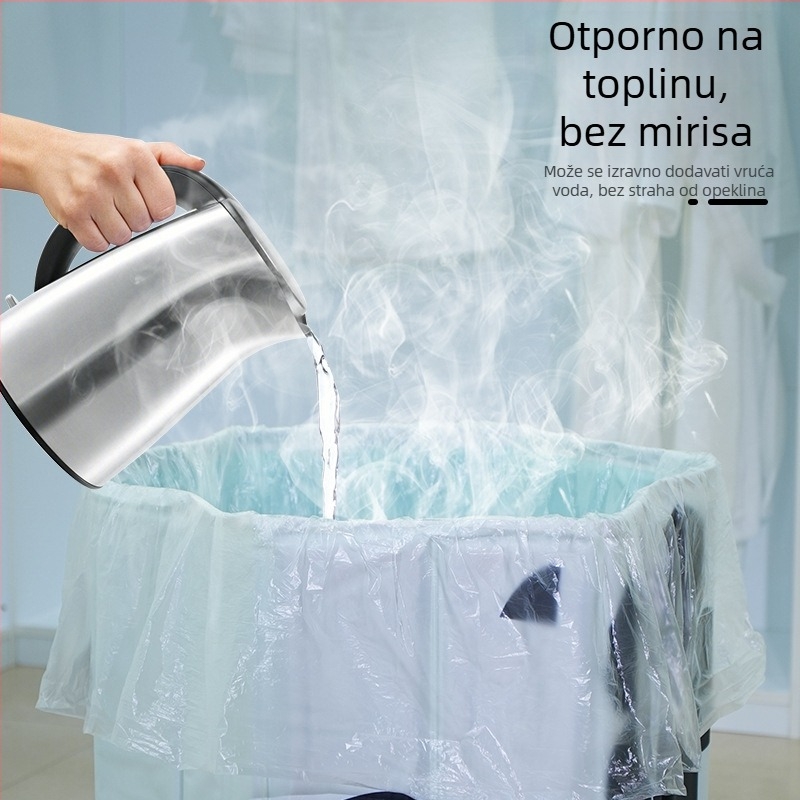Jednokratna okrugla vrećica za kupanje za djecu, sklopiva plastična kada