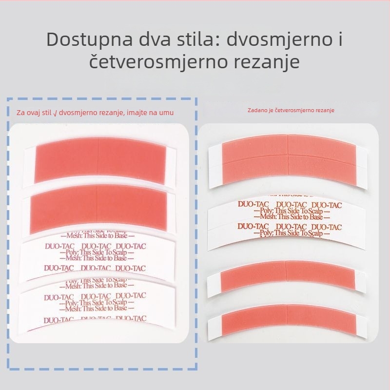 Peruka: biološki dvostrani ljepiljni film, vodootporan i otporan na znojenje, čipkasta naljepnica za nadomještanje kose