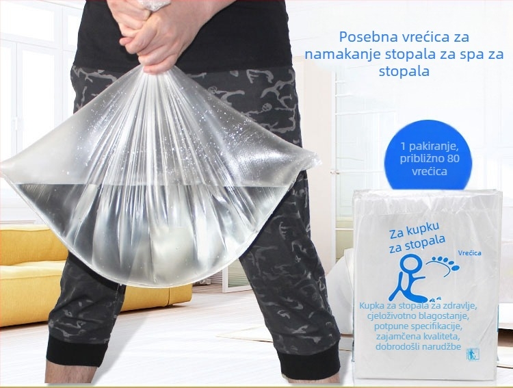 Deblja jednokratna vrećica za kupanje stopala, prozirna plastična vrećica za kupanje stopala, za salon noktiju