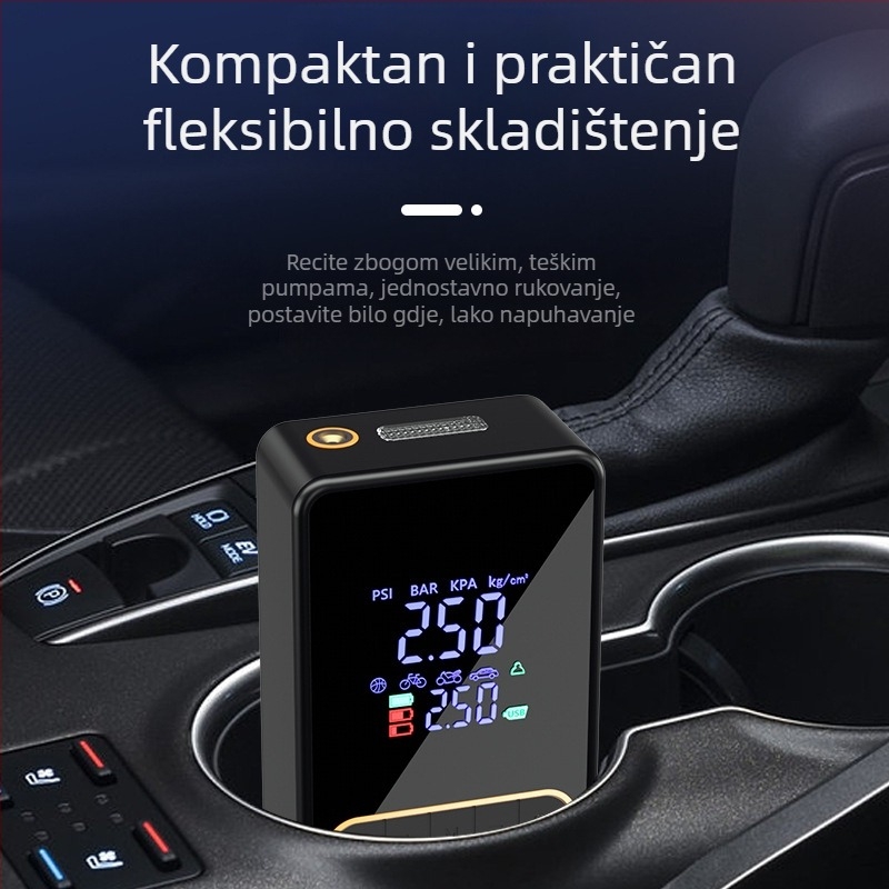Mini prijenosna pumpa za pneumatike bicikala i automobila s bežičnim punjenjem, ručna, punjiva
