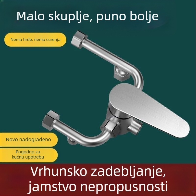 Ventil za miješanje vode za bojler s keramičkim diskom, tuš miješalica za toplu i hladnu vodu, površinska ugradnja