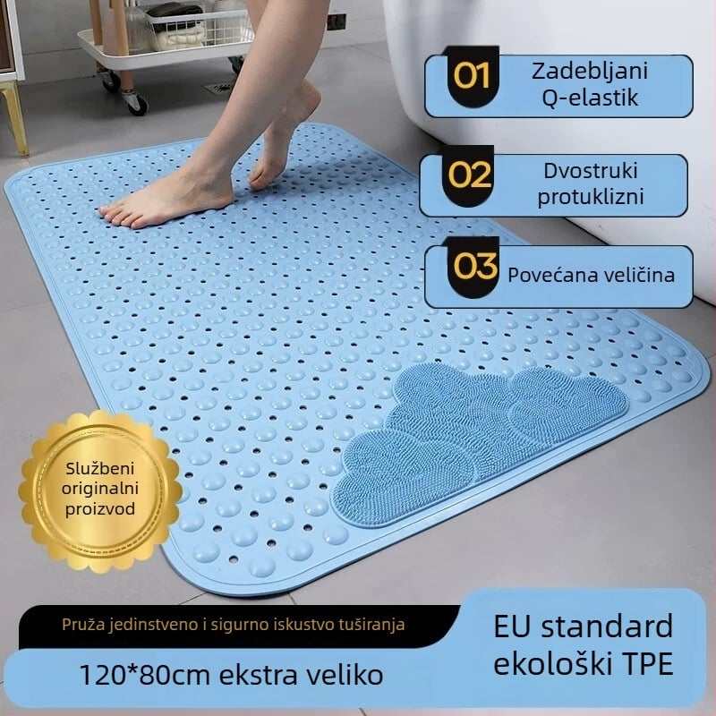 Ekološki TPE protuklizni mat za kupaonicu, za tuširanje, kadu i WC.