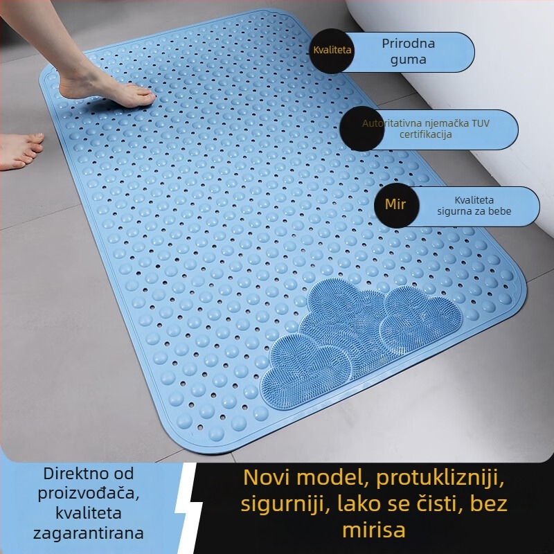 Ekološki TPE protuklizni mat za kupaonicu, za tuširanje, kadu i WC.