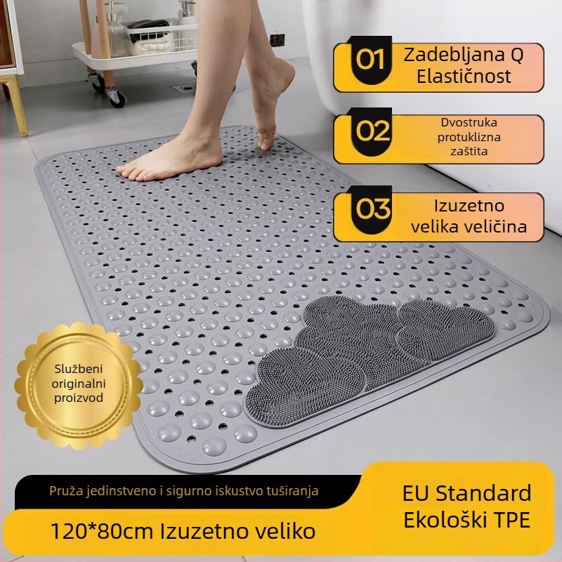 Ekološki TPE protuklizni mat za kupaonicu, za tuširanje, kadu i WC.
