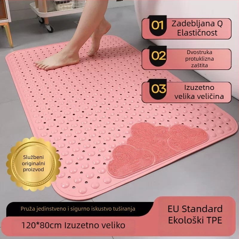 Ekološki TPE protuklizni mat za kupaonicu, za tuširanje, kadu i WC.