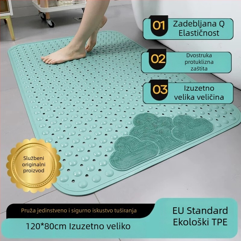 Ekološki TPE protuklizni mat za kupaonicu, za tuširanje, kadu i WC.