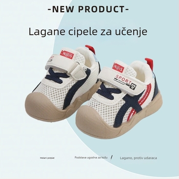 Prozračne mrežaste tenisice za bebe i malu djecu s Velcro zatvaračem, mekana potplat, protivsklizne, za proljeće i ljeto, unisex