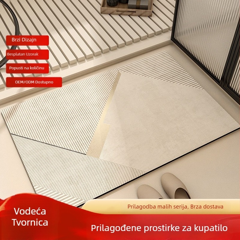 Absorbentni podni prostir za kupaonicu, protuklizni kupaonski prostir, prostir za vrata zahoda, ručno pranje