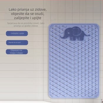 Prilagodljiva protivklizna podloga za kupaonicu s usisnim čašicama, za kadu, masaža mjehurićima