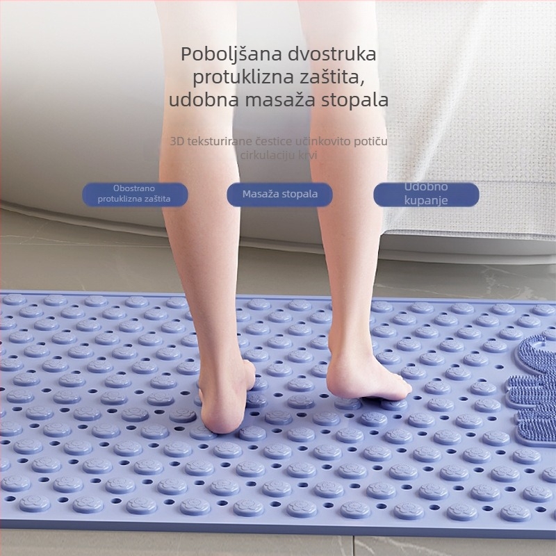 Prilagodljiva protivklizna podloga za kupaonicu s usisnim čašicama, za kadu, masaža mjehurićima
