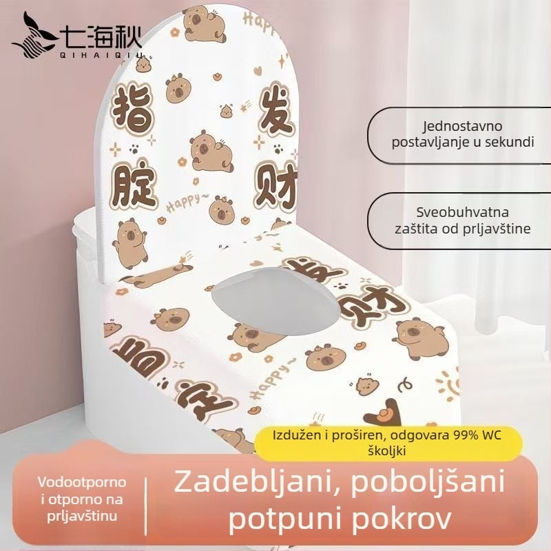 Jednokratna navlaka za sjedište WC-a, potpuno prekrivanje, vodootporna i otporna na prljavštinu, za putovanja