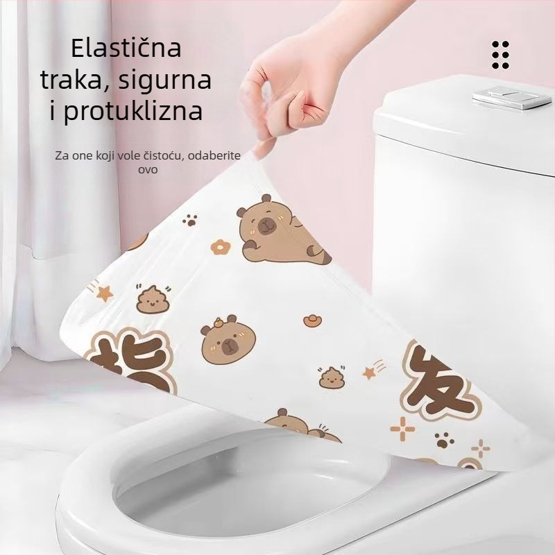 Jednokratna navlaka za sjedište WC-a, potpuno prekrivanje, vodootporna i otporna na prljavštinu, za putovanja