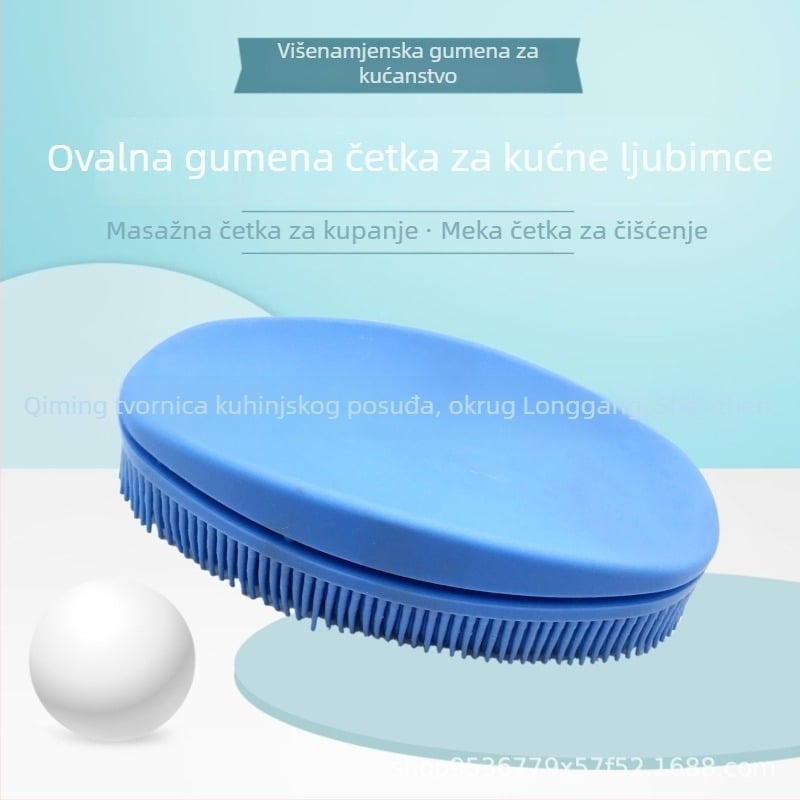 Kućna višefunkcionalna gumena četka, ovalnog oblika, masaža i čišćenje za kadu, mekane dlačice
