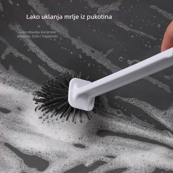 Dulja drška silikonska četka za WC, zidni nosač za kupaonicu