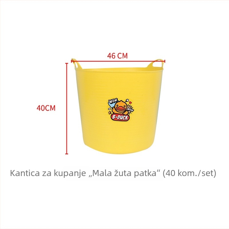 Dječja prilagodljiva kanta za kupanje s malom žutom patkom, višenamjenska kanta za kupanje s ručkom i mogućnost tiskanja logotipa