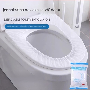 Jednokratna podloga za sjedalo WC-a, pojedinačno pakirana, potpuno prekrivanje, za putovanja