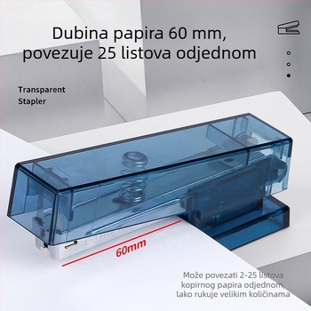 Prozirni spajalica set za ured i školu, No.12 spajalica