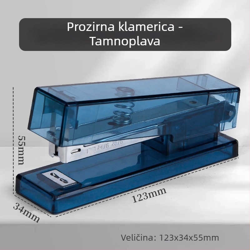 Prozirni spajalica set za ured i školu, No.12 spajalica