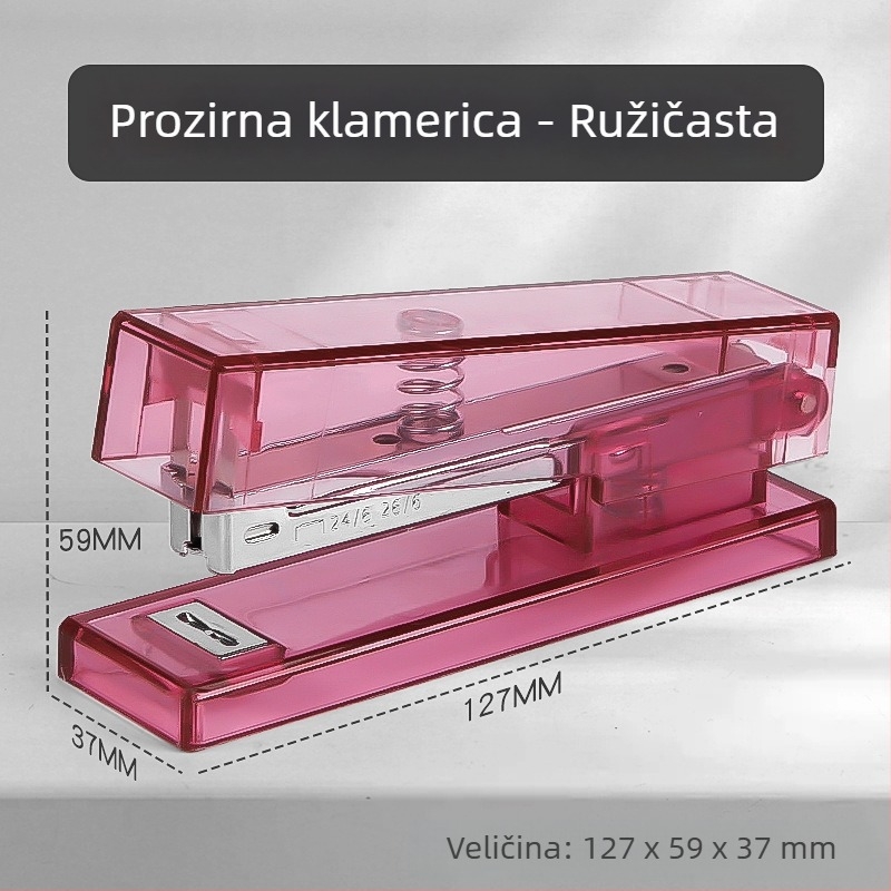 Prozirni spajalica set za ured i školu, No.12 spajalica