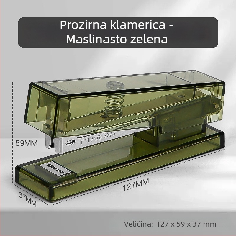 Prozirni spajalica set za ured i školu, No.12 spajalica