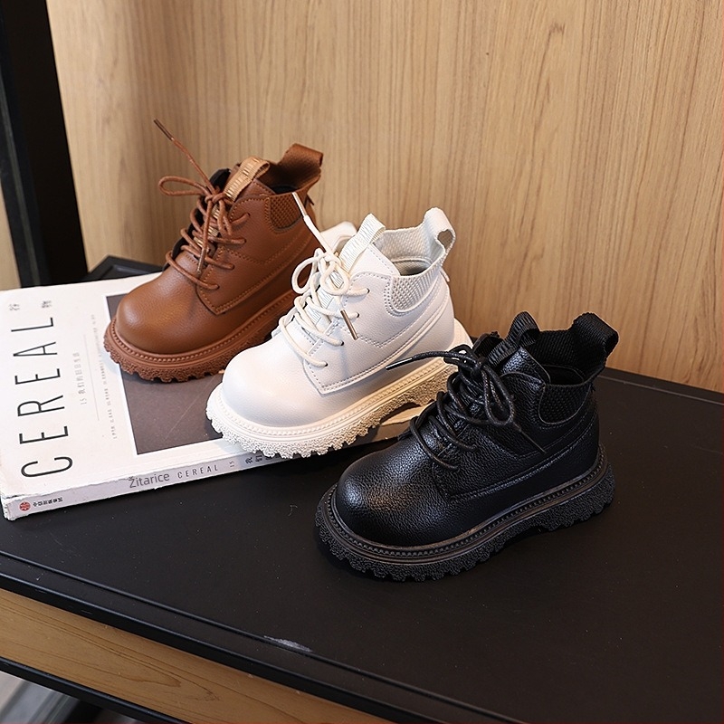 Dječje zimske Martin čizme, jednobojne, umjetna koža, bočni zatvarač, gumeni potplat, unisex