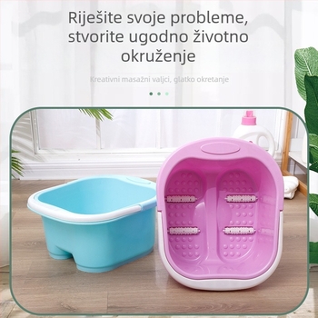 Prijenosna plastična kada za stopala s masažom i kotačićima