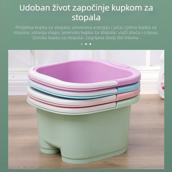 Prijenosna plastična kada za stopala s masažom i kotačićima