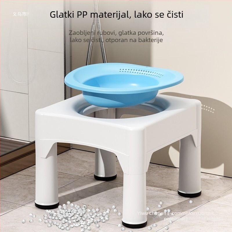Sjedeća stolica za kupanje za hemoroide, medicinska kupka, postporođajna oporavak, bijela