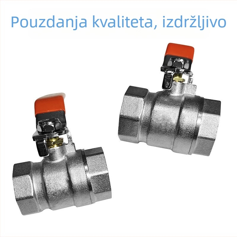 Masivno mesingi kuglasti ventil 180°, 1/2–3/4 in, elektroplatinirani bakreni kuglasti ventil s unutarnjim navojem, za visoke temperature i tlak