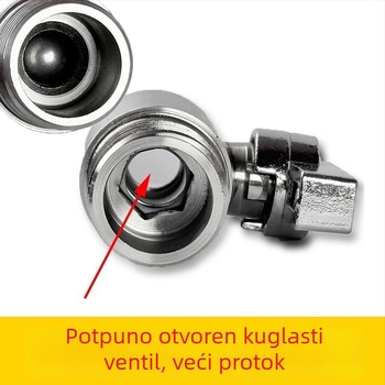 304 nehrđajući čelik, reduktor cijevi od 1/2 in do 3/4 in, spoj s vanjskim navojem, dvostruko spoj, kuglasti ventil za toplu i hladnu vodu, prekidač bojlera