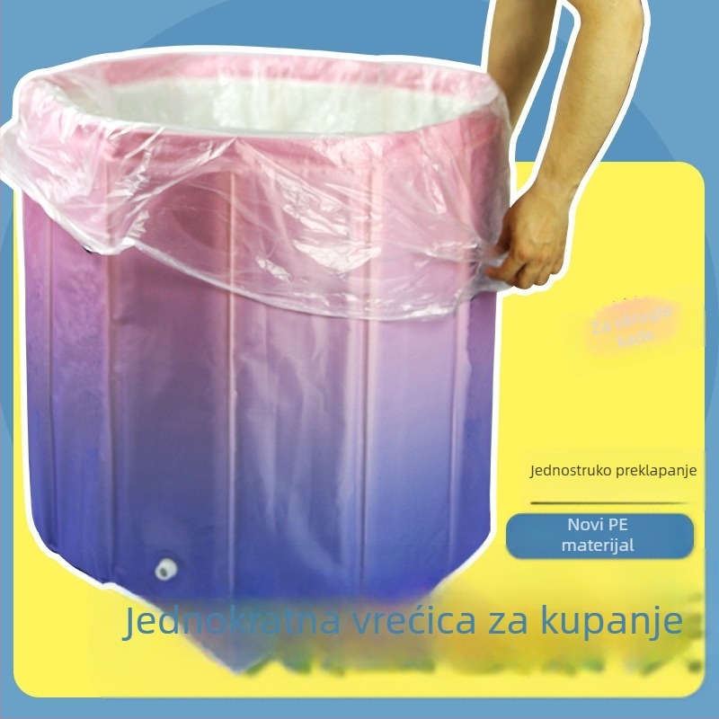 Jednokratne vrećice za kupanje za kućnu upotrebu, okrugle kade, debeo plastični film, posebne vrećice za okrugle kade