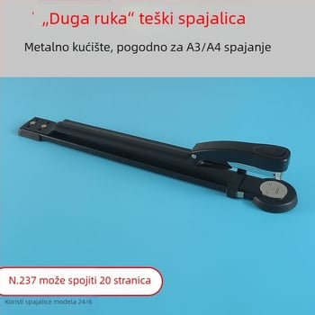Sanchang A3 spajalica s dugim ramom za srednji šav, ojačana, kapacitet 50 listova