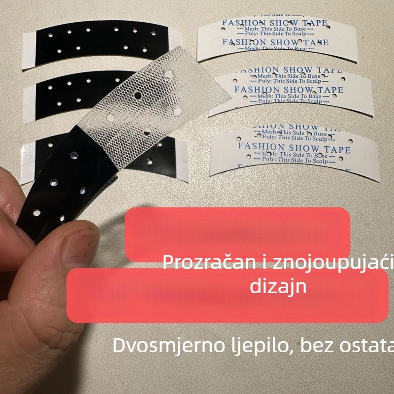 Dvodijelni film za perike – ultra ljepiva adhezivna folija za čipkaste perike, bešavno pričvršćivanje, bio-proteinska formula