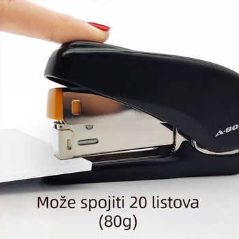 A-80 Štapač s uštedom energije, kompatibilan s No. 12 spajalicama, spaja 2–20 stranica, uredski stapler srednje veličine