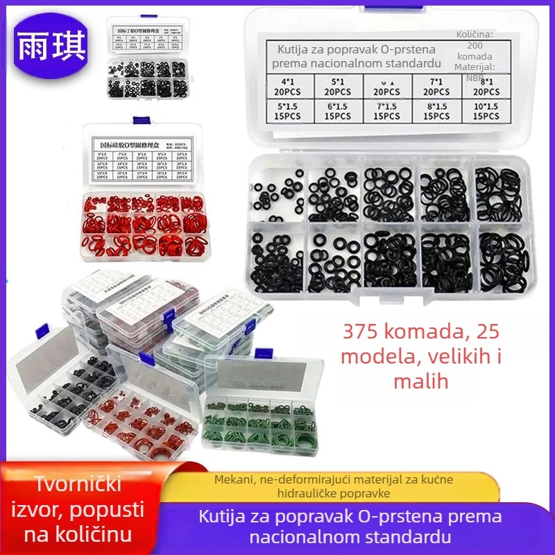 Set za popravak O-prstena Dingqing za ventile i slavine – fluorirani kaučuk O-prsteni i vodootporni silikonski prsteni
