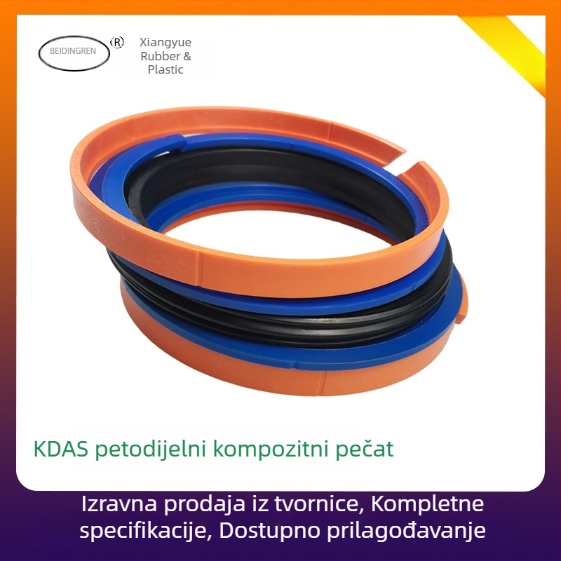 KDAS petkomplet brtvila za cilindar, brtve za dvostruke klipne otvore, poliuretanske, otporne na habanje