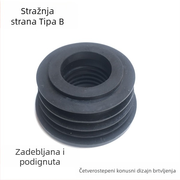 Gumeni brtvilo za vodovodnu cijev ulaza u klozet za čučanje, 32 mm cijev, 40 mm brtva, 1 inčni spoj