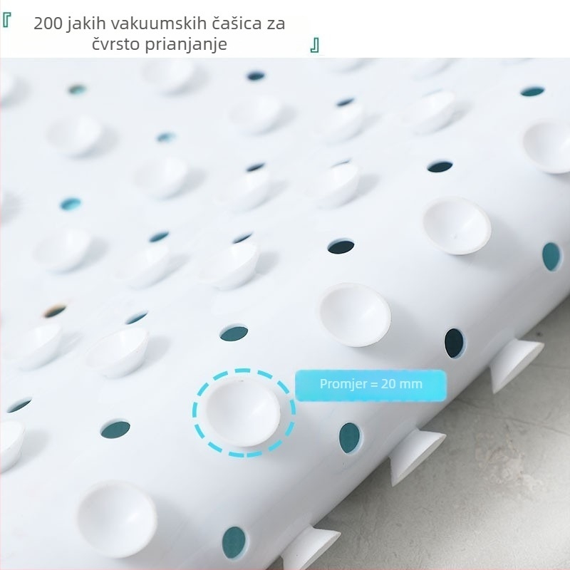 Proširena PVC podloga za kupaonicu, 100×40 cm, ekološki prihvatljiva protuklizna podloga s dječjim crtani dizajnom